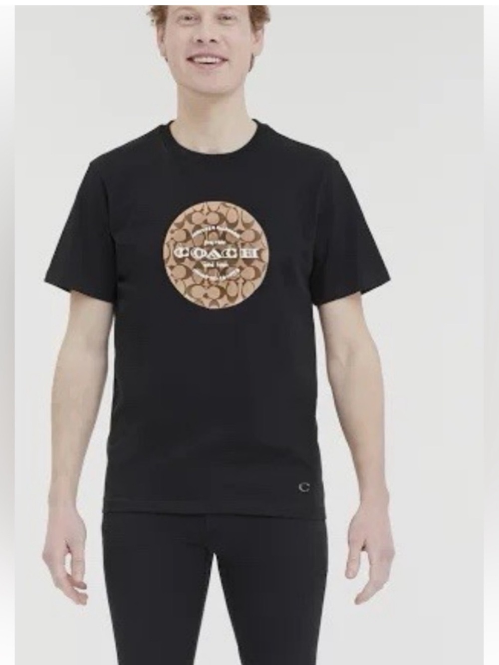 BNWT Coach House Of Leather Logo Black Signature T Shirt